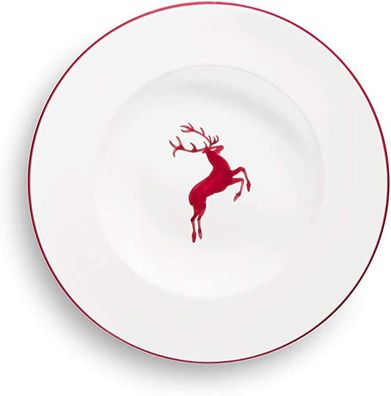 Gmundner Keramik Bordeauxrot Hirsch Pastateller Gourmet 29cm