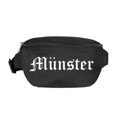 Münster Bauchtasche - Altdeutsch bedruckt - Gürteltasche Hipbag - Farbe: