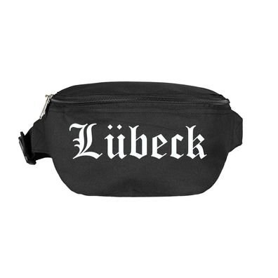 Lübeck Bauchtasche - Altdeutsch bedruckt - Gürteltasche Hipbag - Farbe: