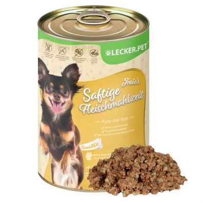 6 - 24 Stk. Lecker. Pet® Josie's Saftige Fleischmahlzeit Sensitiv mit Pute & Reis