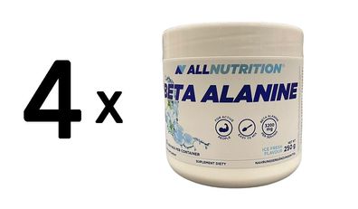 4 x Beta Alanine, Ice Fresh - 250g