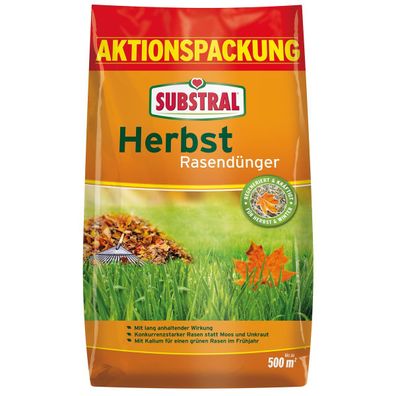 SUBSTRAL® Herbst-Rasendünger 12,5 kg für bis zu 500 m²