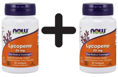 2 x Lycopene, 20mg - 50 softgels