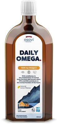 Daily Omega, 1600mg Omega 3 (Natural Lemon) - 500 ml