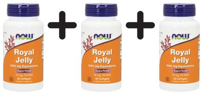 3 x Royal Jelly, 1000mg Equivalency - 60 softgels