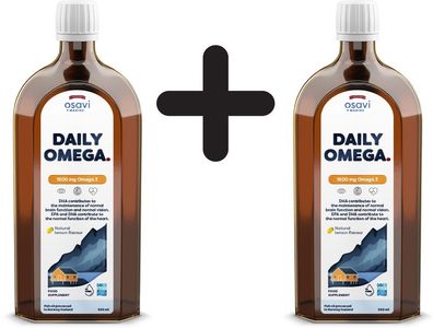 2 x Daily Omega, 1600mg Omega 3 (Natural Lemon) - 500 ml