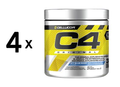 4 x Cellucor C4 Original (30 serv) Icy Blue Razz