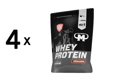 4 x Mammut Whey Protein (1000g) Chocolate