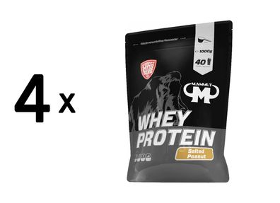 4 x Mammut Whey Protein (1000g) Salted Peanut