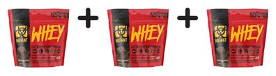 3 x Mutant Mutant Whey (5lbs) Chocolate Fudge Brownie