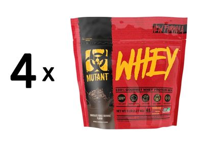 4 x Mutant Mutant Whey (5lbs) Chocolate Fudge Brownie