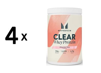 4 x Myprotein Clear Whey Protein (488g) Peach Tea