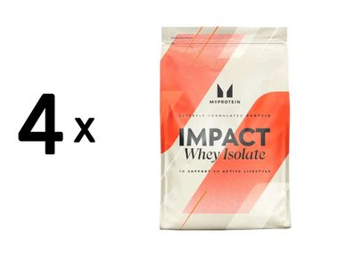 4 x Myprotein Impact Whey Isolate (2500g) Natural Chocolate