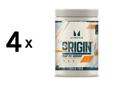 4 x Myprotein Origin Pre-Workout (30 serv) Orange Mango Soda