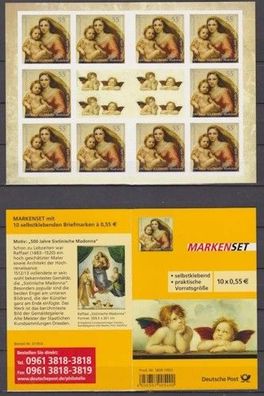 BRD 2011 postfrisch Markenheftchen MiNr. 90 Madonna Gemälde von Raffael