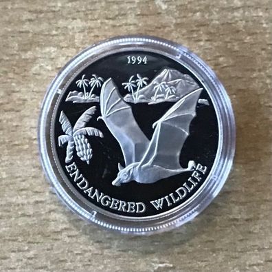 West Samoa 10Dollars 1994 Flughund Fledermäuse Silber PP mit Zertifikat