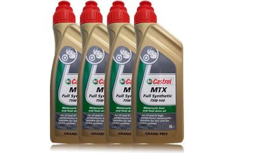 Castrol MTX 75W-140 Full Synthetic Gear Oil Motorrad Getriebeöl 4x1 Liter