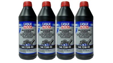 Liqui Moly Vollsynthetisches Getriebeöl GL 5 75W-90 4x1 Liter (1414)