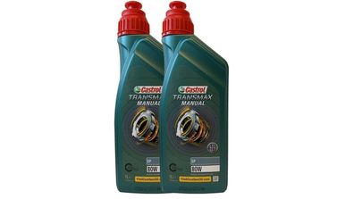 Castrol Transmax MANUAL EP 80W 2x 1 Liter Getriebeöl GL 4