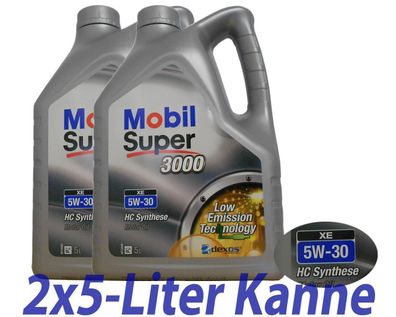 Mobil Super 3000 XE 5W-30 2x 5 Liter Kanne, MB 229.51, Dexos2