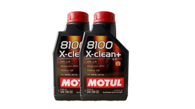 MOTUL 8100 X-CLEAN+ 5W-30 BMW LL04 MB 229.51 VW 50400 VW 50700 2x1 Liter