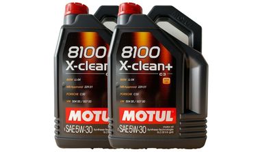 MOTUL 8100 X-CLEAN+ 5W-30 BMW LL04 MB 229.51 VW 50400 VW 50700 2x5 Liter