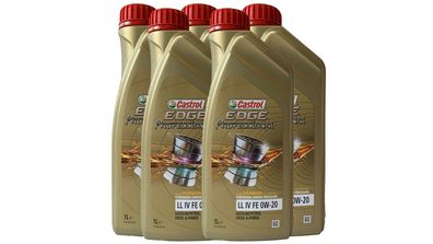 Castrol Edge Professional LL IV FE 0W-20 5 x 1 Liter VW 50800/50900 Porsche C20