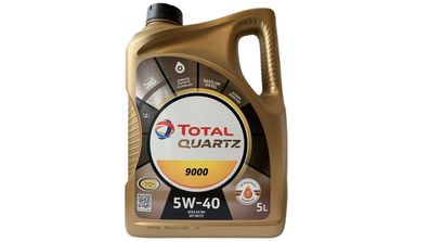 Total Quartz 9000 5W40 5 Liter Motorenöl PSA B71 2296 (Peugeot/ Citröen)