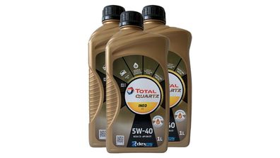 Total Quartz INEO C3 5W-40 3x1 Liter VW FIAT FORD MB229.51 Dexos2