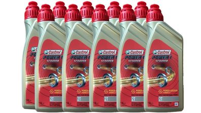 Castrol Power 1 Scooter 2T, API TC, ISO-L-EGD, JASO FD 10x1 Liter