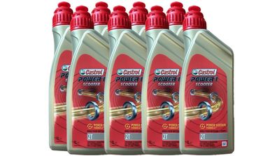 Castrol Power 1 Scooter 2T, API TC, ISO-L-EGD, JASO FD 8x1 Liter