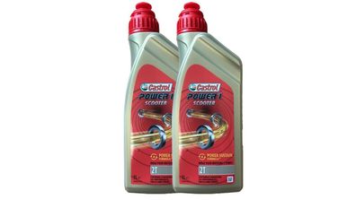 Castrol POWER 1 Scooter Motoröl Öl 2T 2-TAKT API TC+ ISO-L-EGD - 2x1 Liter