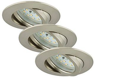 3 X 5.5 W LED-Einbauleuchtenset - Briloner Leuchten. 3X 470 lm IP23