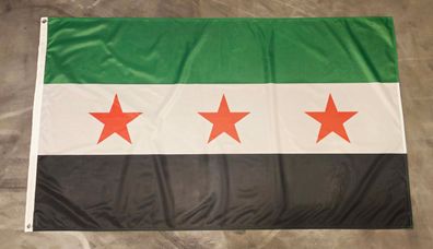 Premium Fahne Flagge Syrien - 1932 bis 1958 und ab 2024 Opposition - 90 x 150 cm