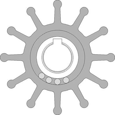 Johnson Impeller Ersatzteilkit MC97/EPDM, 65,4mm 09-702B-1