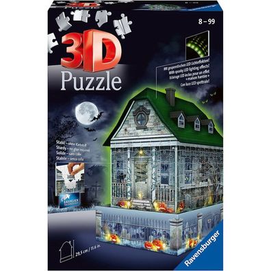 3D Puzzle Gruselhaus bei Nacht