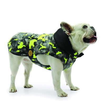 Fashion Dog Hunde-Steppmantel für Mops und Bulldogge - Camouflage