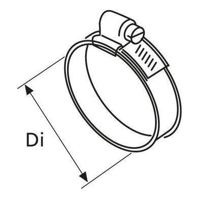 Webasto ET Schlauchschelle D40-47, Chromstahl 1320158A