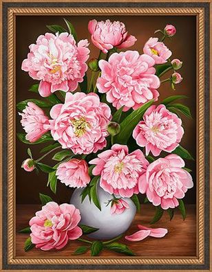 Rosa Blumenvase