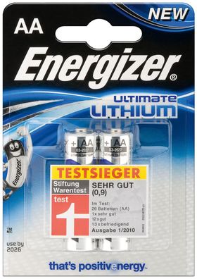 Energizer - Ultimate Lithium - Mignon AA / L91 / 1,5B / FR6 / LR6 - 1,5 Volt 3100m