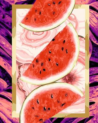 Saftige Melonenstücke