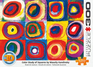 3D Puzzle - Farbstudie Quadrate, Kandinsky