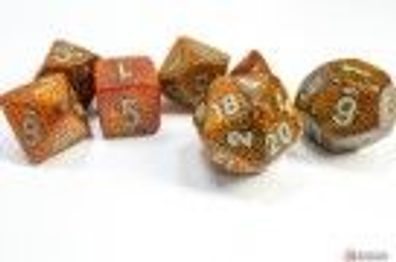 Glitter Mini-Polyhedral Gold/silver 7-Die Set