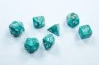 Marble Mini-Polyhedral Oxi-Copper/white 7-Die Set