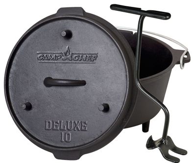 Dutch Oven Camp Chef Deluxe DO-10 Gusseisen-Kochtopf