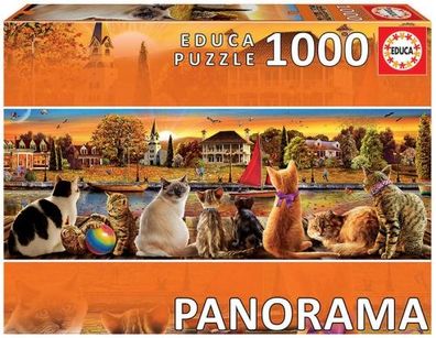 Educa - Puzzle 1000 Cats On The Quay - Educa - (Spielwaren / Puzzle)