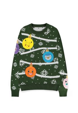 Pokémon Sweatshirt Christmas Jumper Xmas Balls Größe S