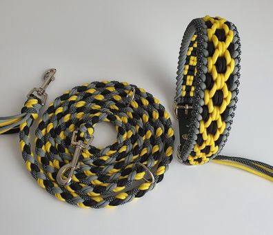 Set (Hundeleine & Hundehalsband) aus Paracord „Snake“