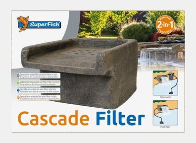 SuperFish Cascade Filter Wasserfall Koiteich Gartenteich 40x30x20cm Filter