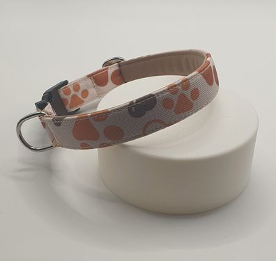 Softshell Halsband für kleine Hunde (35-38 cm) - 100 % Handarbeit in Beige